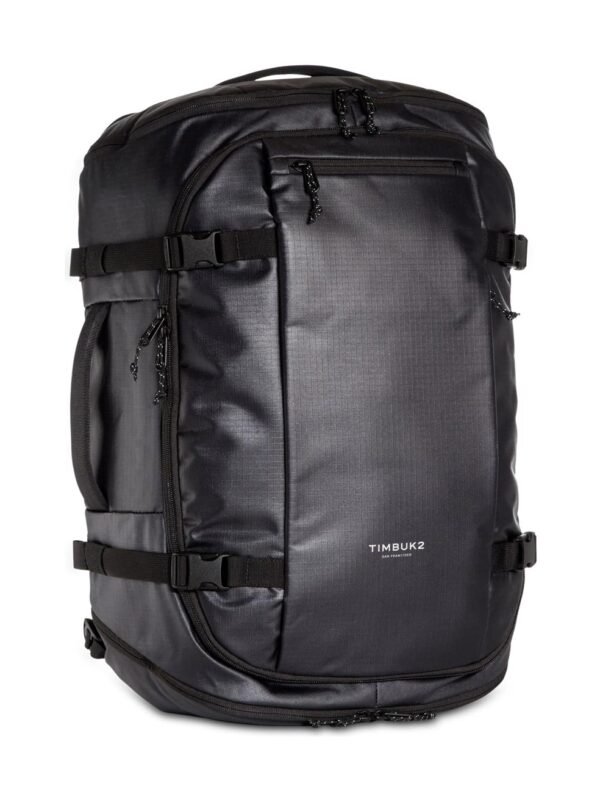 Dual Zip Black Backpack