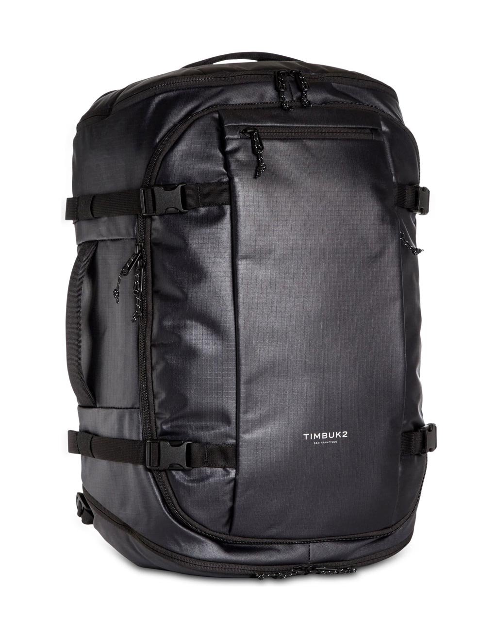 Dual Zip Black Backpack